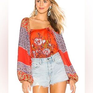 Free People Floral Blouse